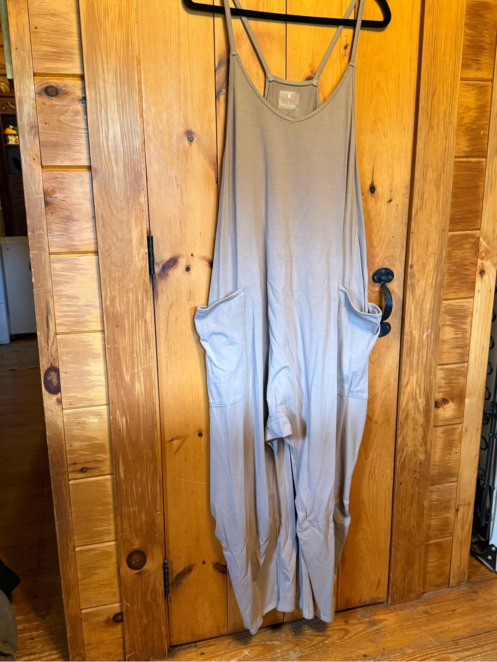 Free People Movement Hot Shot Onesie Jumpsuit Taupe XL
